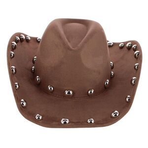CTM Women's Western Ball Studded Trim Cowboy Hat